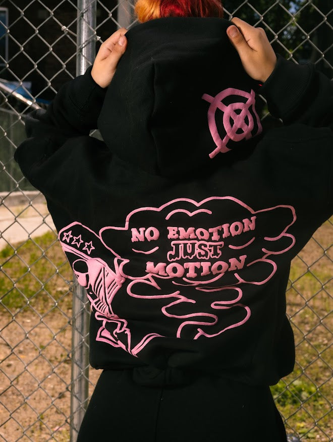 Money Motivated Hoodie- PINK ON BLACK